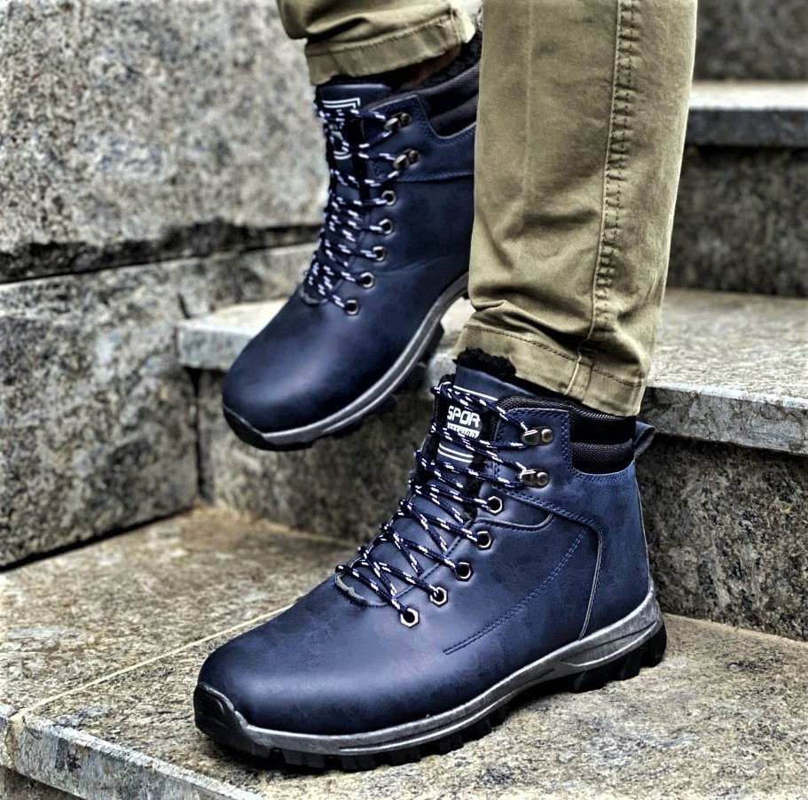 Черевики ЗИМНІ чоловічі Сині Кросівки з МЕХОМ (розміри: 41,43,44) — 0292 Дніпро - фото 3