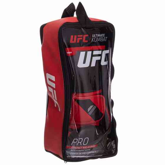 Перчатки боксерские UFC PRO Compact UHK-69998 размер S-M красный-черный Перчатки для бокса и единоборств Киев