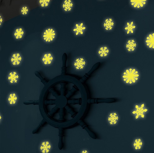 Фосфорные снежинки 48 штук 3 см голубой Киев - изображение 3