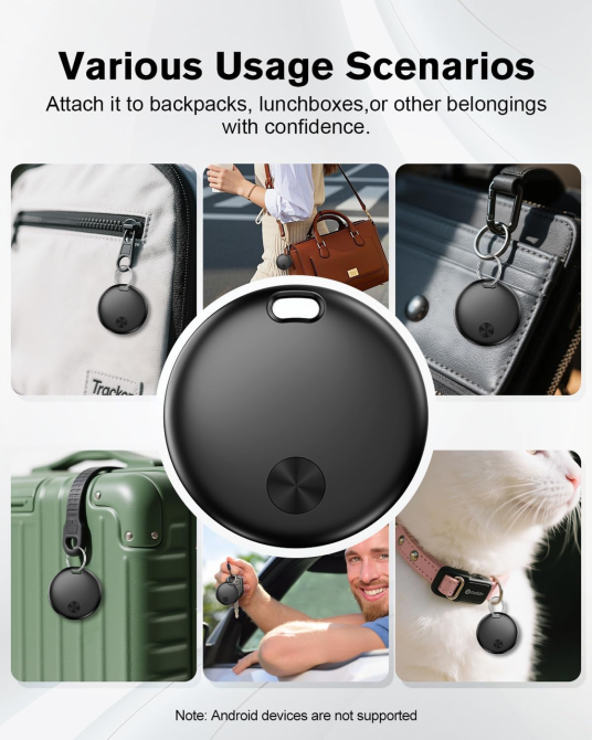 Смарт-трекер Hauibela weTag mini для пошуку речей, Apple Find My, Bluetooth до 50 м, звуковий сигнал, CR2032, iOS Київ - фото 9