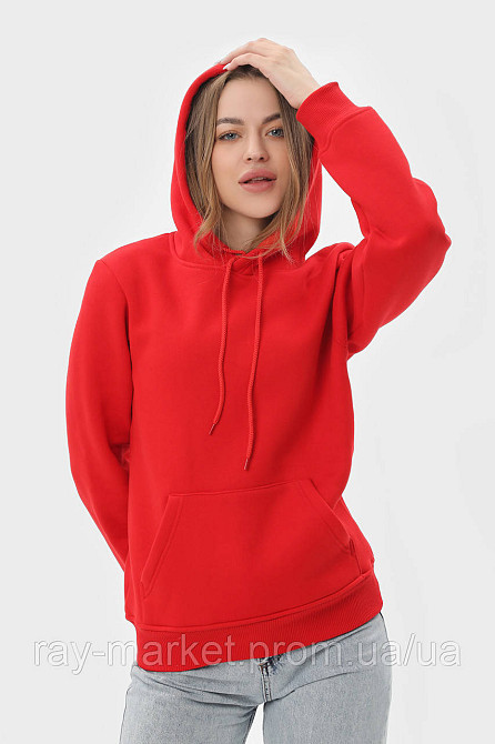 Худи женское базовое утепленное RAY BASIC красное (U0401W-Red) S Киев - изображение 1