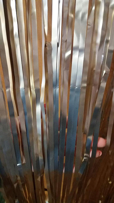 Дощик для фотозони матовий прикраса 245 см на 92 см золотистий Київ - фото 8