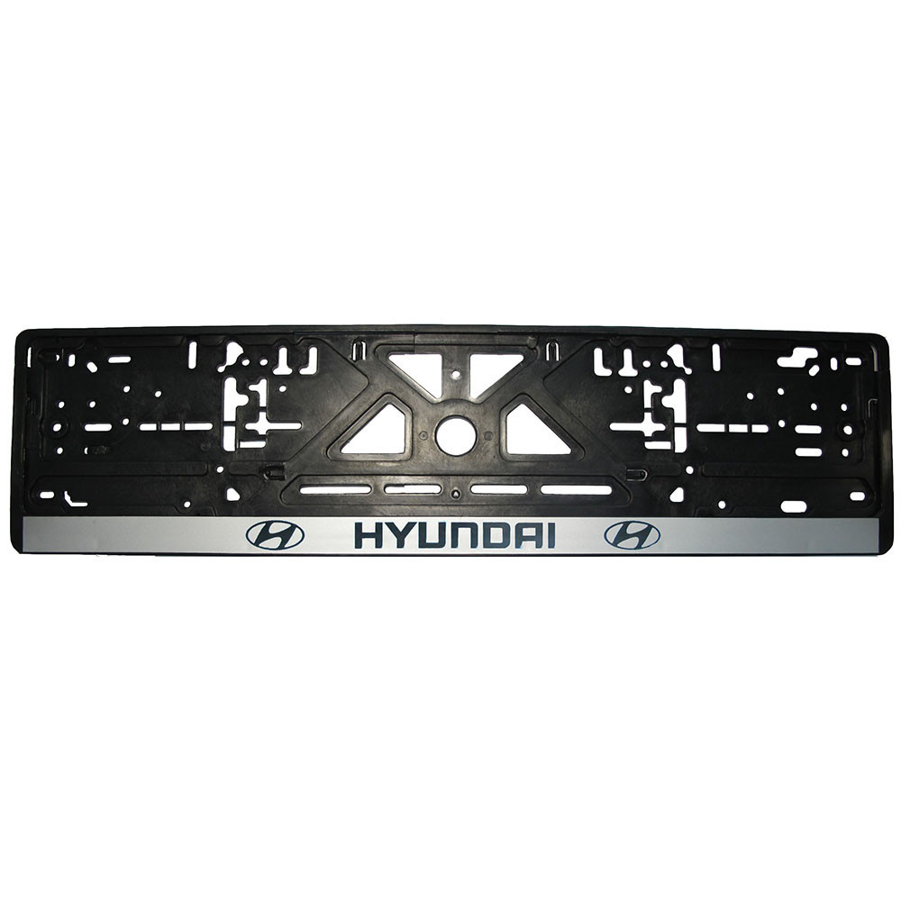Рамка номерного знаку Hyundai пластик чорна 1шт Київ - фото 1