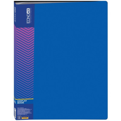 Папка с файлами Economix А4 с 40 файлами, синяя (E30604-02) Винница - изображение 1