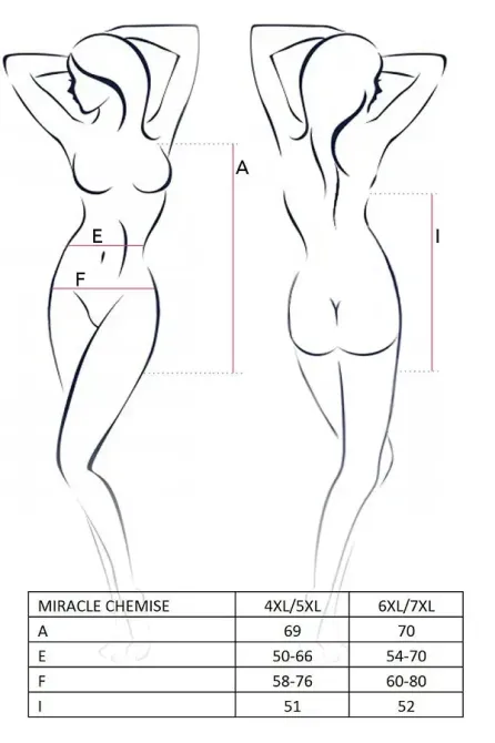 Сорочка з глибоким декольте Passion MIRACLE CHEMISE 4XL/5XL, black, трусики Львов - изображение 2