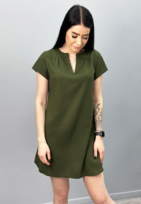 Свободное летнее платье из льна 