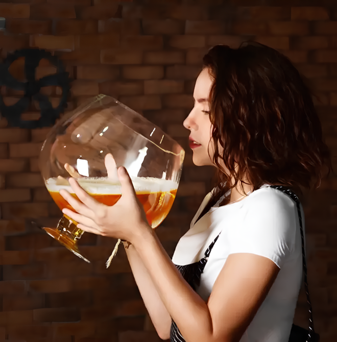 Огромный стеклянный бокал RESTEQ 4000 мл — декоративный бокал для вина и коньяка, высота 20 см, диаметр 15,7 см Киев - изображение 1