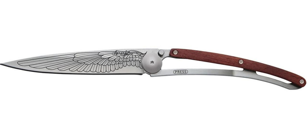 Універсальний Складаний Ніж з лазерним гравіюванням крила Deejo "37 грам" (1CB000016) Нержавіюча сталь Нововолинськ - фото 3