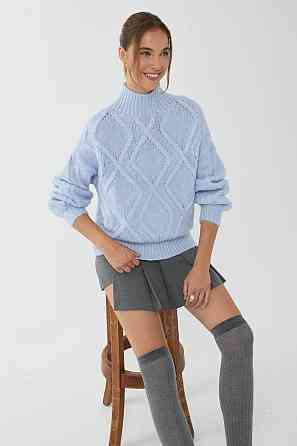 Женский уютный свитер универсального кроя машинная вязка Одесса