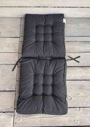 Подушка для стільців (50x120х8 см) подвійна Decorator Мальмо колір темно-сірий 84-132 Київ