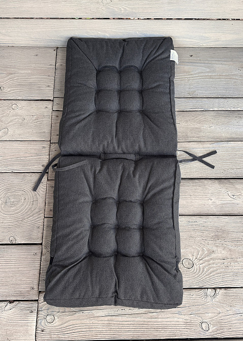 Подушка для стільців (50x120х8 см) подвійна Decorator Мальмо колір темно-сірий 84-132 Київ - фото 3