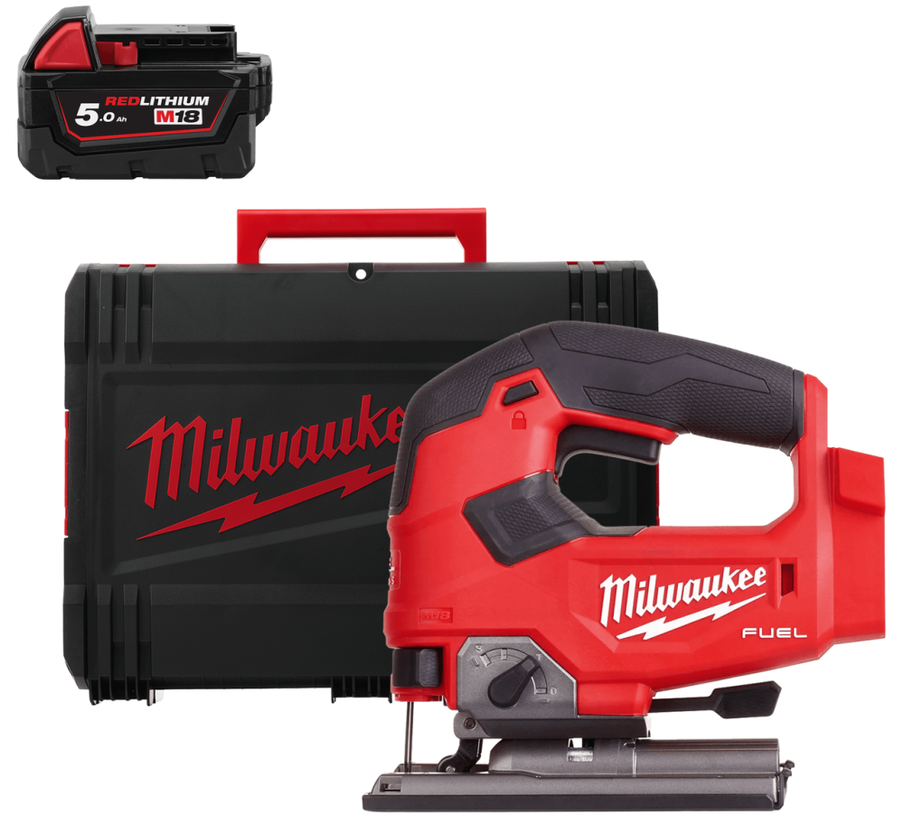 Пила лобзикова акумуляторна безщіткова MILWAUKEE M18 FJS-0X (каркас+HDкейс) + M18 B5 подарунок Одеса - фото 1