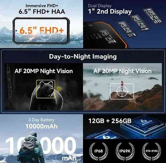 Смартфон Oukitel IIIF150 B2 6/256Gb Противоударный F150 B2 + стекло. Киев