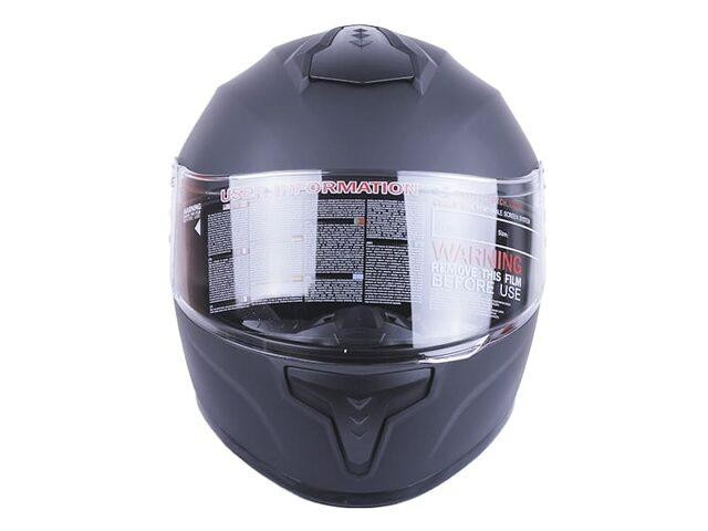 Шлем мотоциклетный MD-813, черный матовый с прозрачным стеклом, size L Мукачево - изображение 4