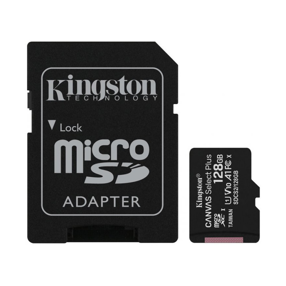 Карта пам'яті microSDXC Kingston 128GB Canvas Select Plus Class 10 UHS-I + SD-адаптер (SDCS2/128GB) Київ - фото 1