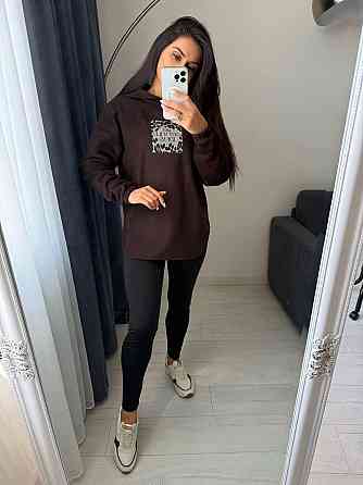 Жіночий теплий костюм-двійка: кофта та лосини двосторонній Polar Фліс + дайвінг на флісі Шоколад, 50/52 Одеса