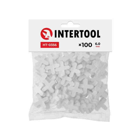 Набір дистанційних хрестиків для плитки 6.0 мм /100шт INTERTOOL HT-0356 Київ