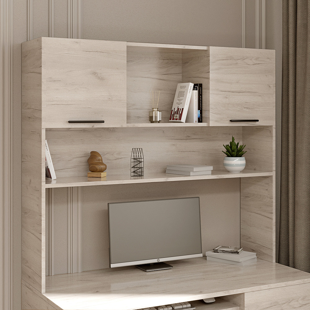 Надстройка для стола Эверест Соната Дуб крафт белый (DTM-2717) Львов - изображение 2