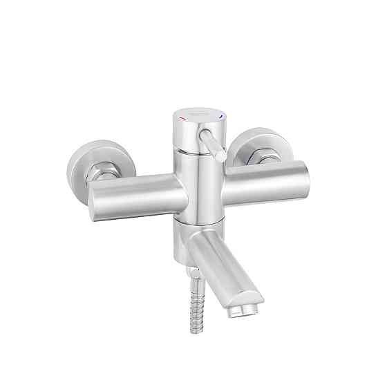 Змішувач для ванни Kroner KRP Edelstahl Klassisch - ESG060 з душовим гарнітуром, сатин Київ