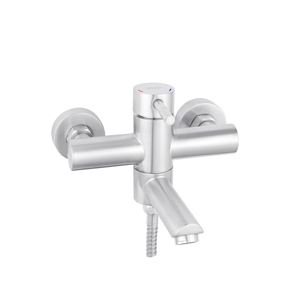 Змішувач для ванни Kroner KRP Edelstahl Klassisch - ESG060 з душовим гарнітуром, сатин Київ - фото 1