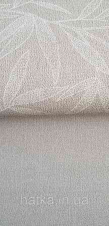 Шпалери вінілові на флізеліні метрові Rasch Novella 1,06х10 однотонні матові структурні бежеві Київ