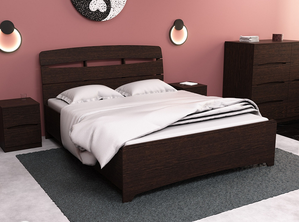 Кровать Дельта двуспальная, Венге Магия, 2132х1450х1070 Львов - изображение 4
