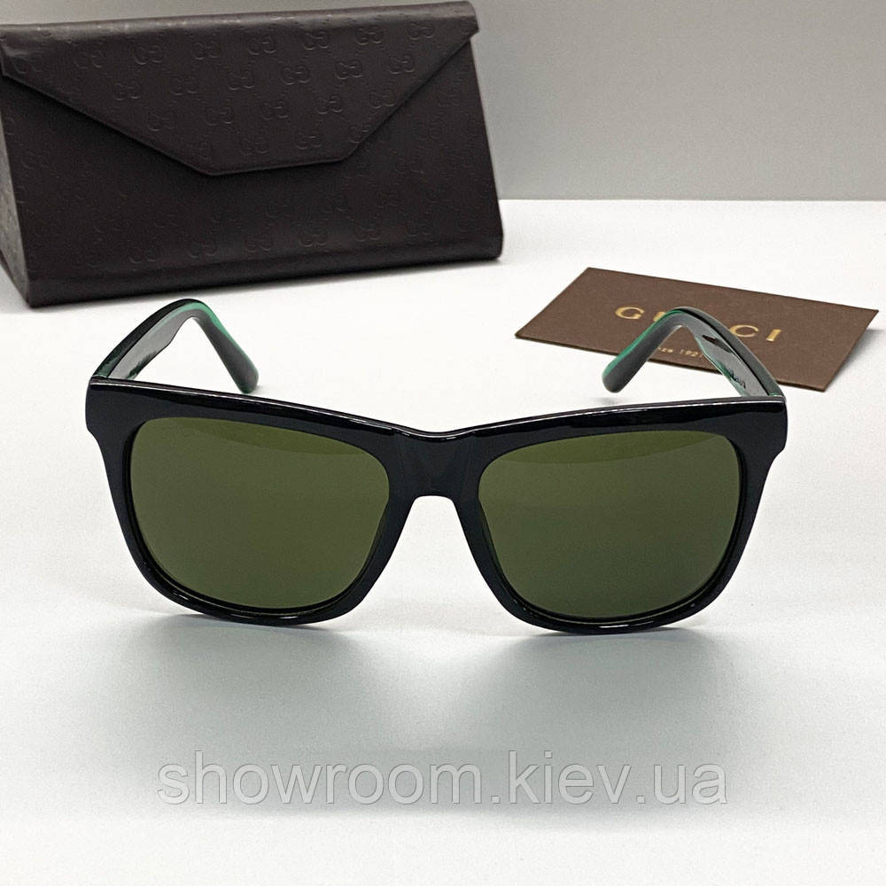 Мужские стильные солнцезащитные очки GG (0057) green Киев - изображение 3