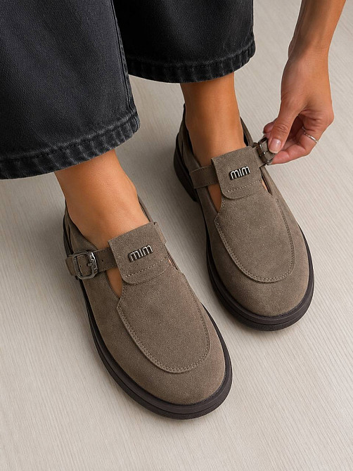 Туфлі жіночі Meideli DTP8-6 Mary Jane натуральна замша з ремінцем бежеві, 36, 23,2 см Київ - фото 6