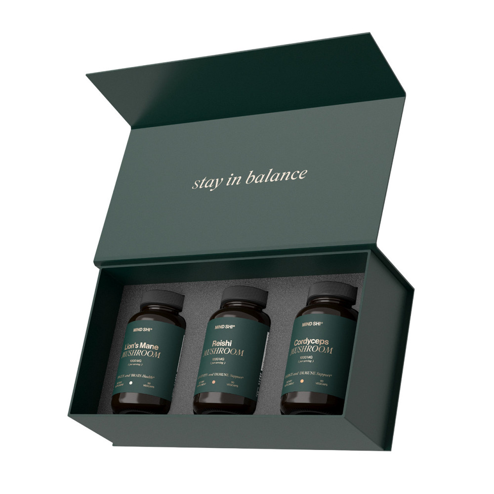 Греби рейши, эжовик гребенчатый, кордицепс MIND SHI Mushroom Premium Box Киев - изображение 3