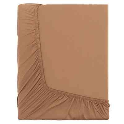 Простирадло Ardesto на резинці Mix&amp;Match, 100% бавовна, сатин коричневий 180х200+30 см (ART1820FSH) Вінниця