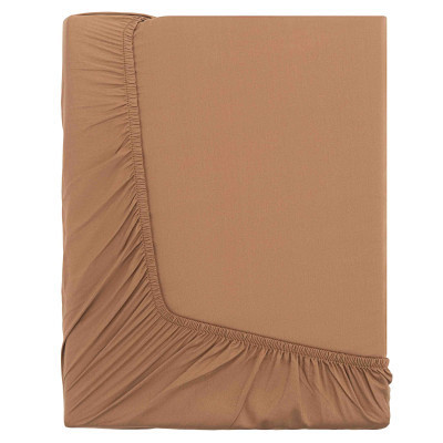 Простирадло Ardesto на резинці Mix&amp;Match, 100% бавовна, сатин коричневий 180х200+30 см (ART1820FSH) Вінниця - фото 4