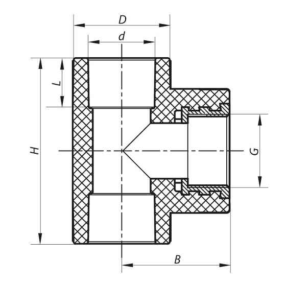 Трійник ВР 25x3/4F PPR Koer K0105.PRO (KP0125) Київ