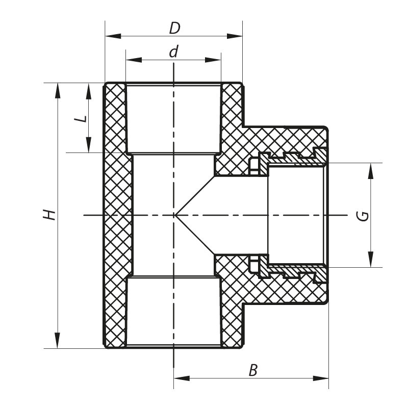 Трійник ВР 25x3/4F PPR Koer K0105.PRO (KP0125) Київ - фото 2