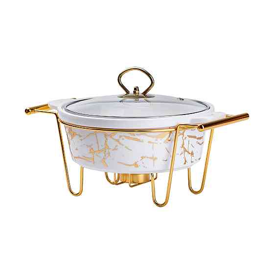 Yiwu Марміт порцелянаовий круглий 1 літр із підігрівом Коломия