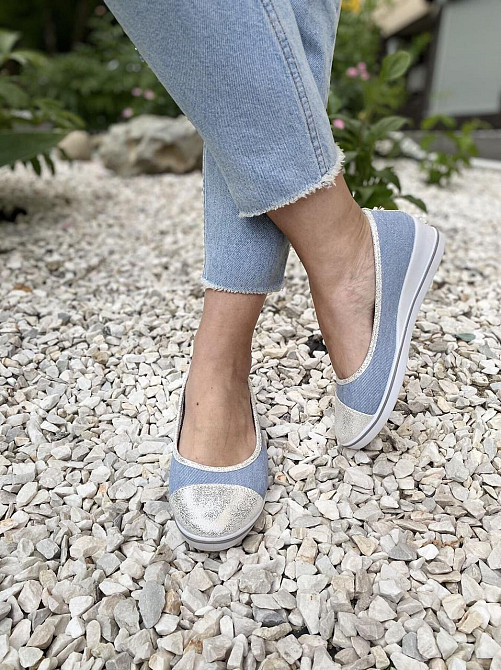 NEW ROSE Сліпони жіночі NEW ROSE C21B блакитні (літо, тканина) (1362) 37-42 Коломыя - изображение 7