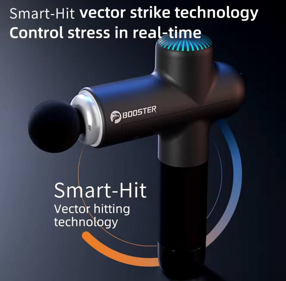 Перкуссионный массажер Booster Lightsaber 4000mah (8 насадок) Винница - изображение 6