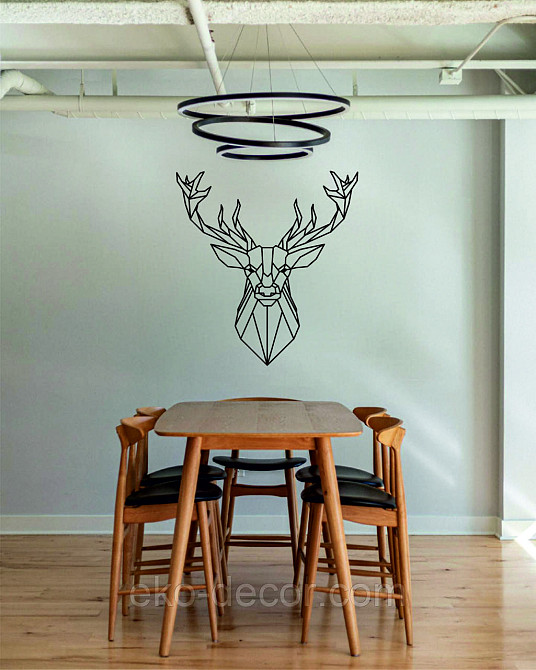 Декоративное настенное Панно «Олень», Декор на стену 90*84 см, Черный Киев - изображение 9