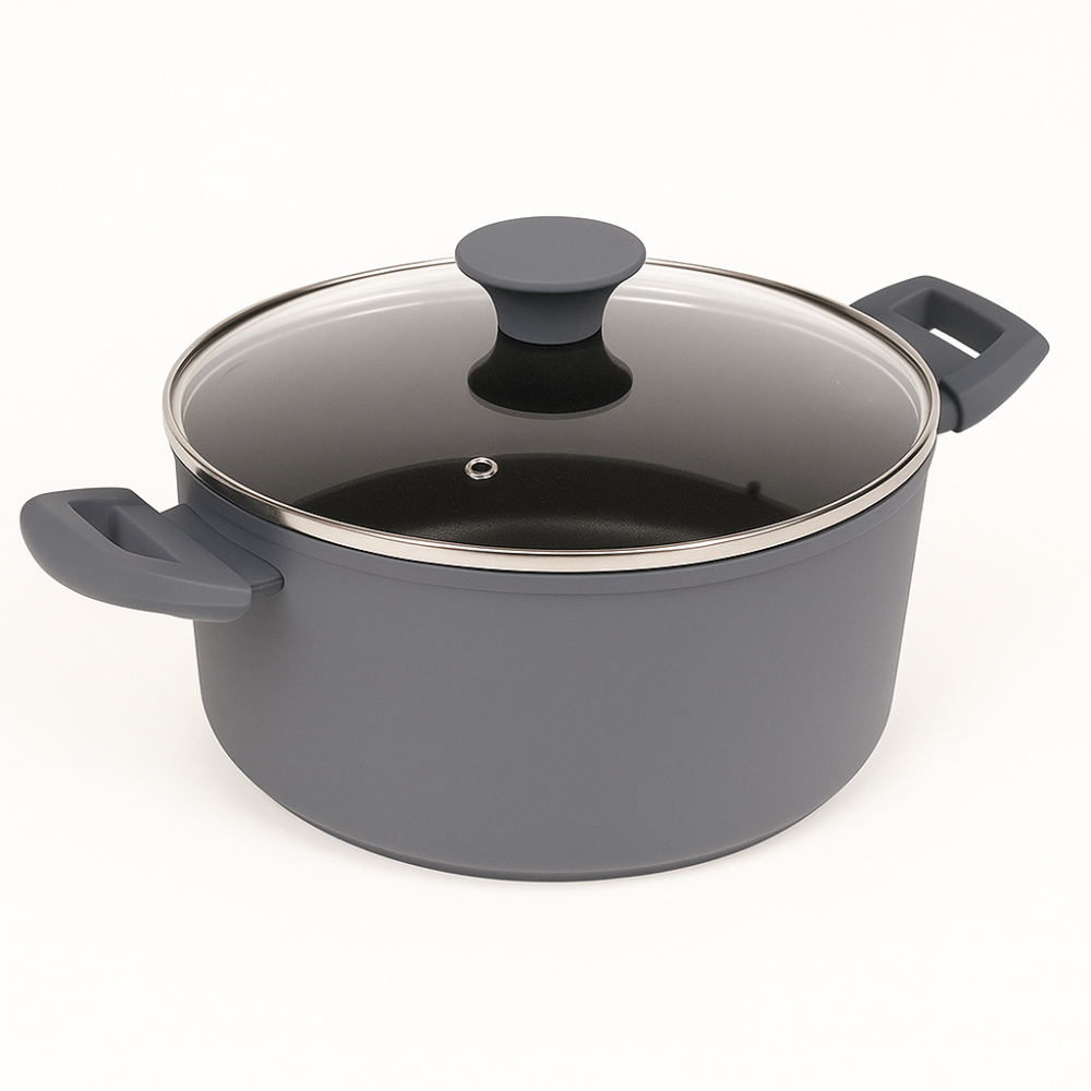 Каструля з кришкою лита мармур "Megastone" інд. дно 3.5л Київ - фото 1