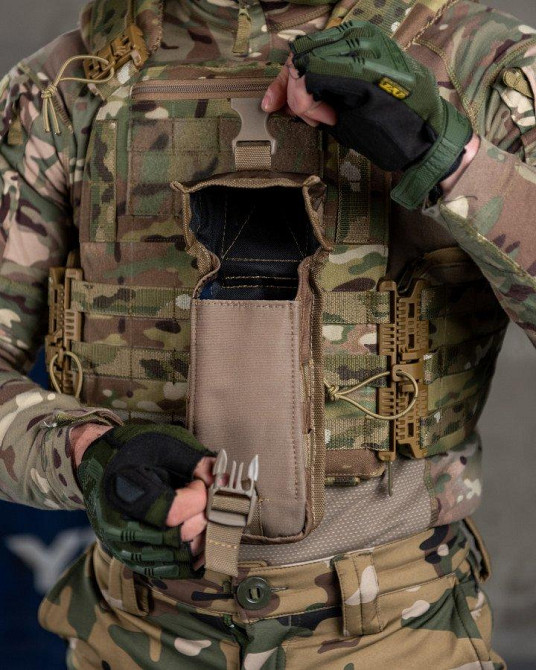 Закрытый подсумок под рожок на два магазина на карабине крепление молли Крепкий прочный лучший Одесса - изображение 15