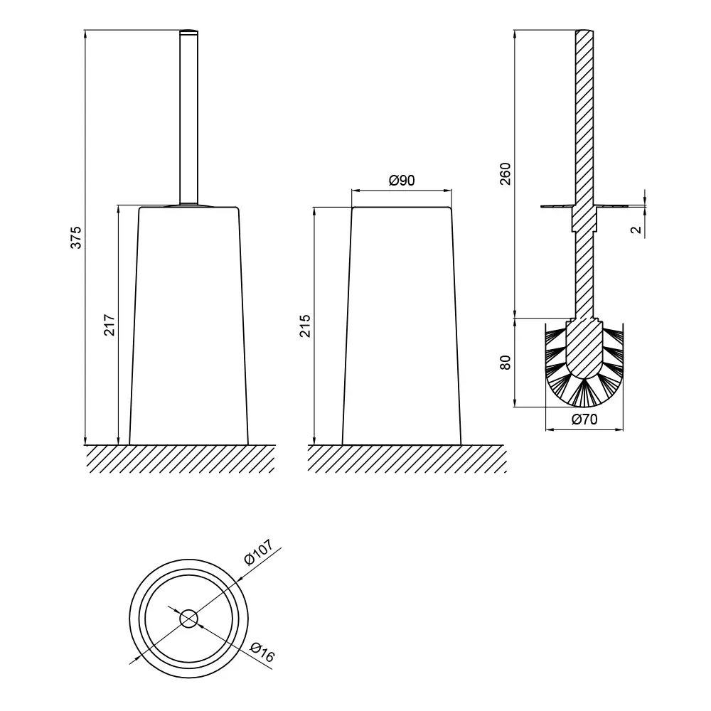 Йоржик Lidz Playa 0512 підлоговий (пластик) LDPLA0512WHI32475 White Київ - фото 5