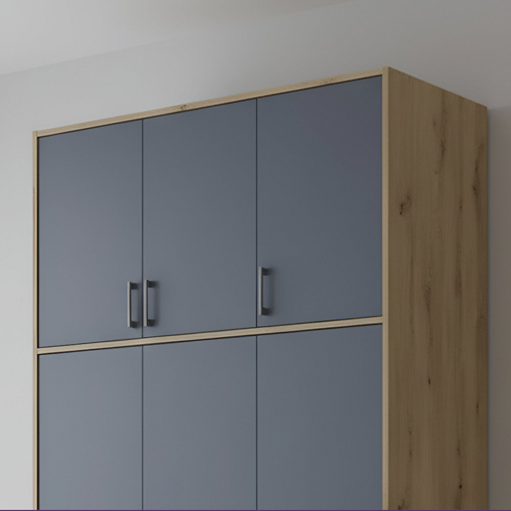 Антресоль висока Doros Ронді Дуб Артизан/Графіт 3 ДСП 121х52х65 (DRS-011906) Львів - фото 1