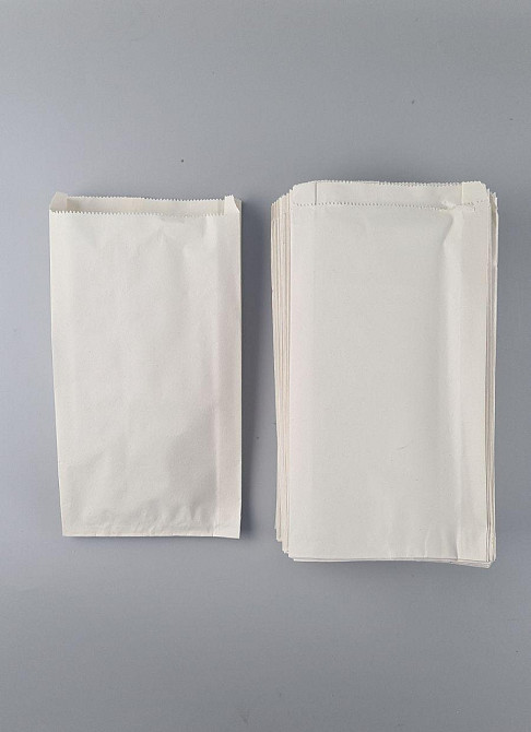 Бумажные пакеты саше крафт белый, 160х40х300, 70г/м2 (100 шт) Харьков - изображение 1