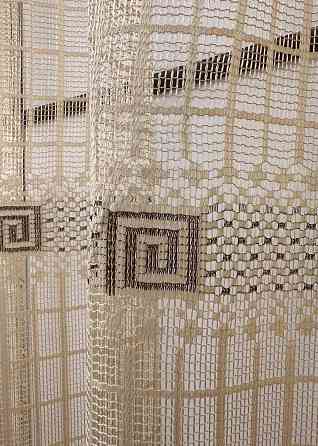 Тюль сетка VR-Textil Juli № 1151т Арка на кухню цвет какао с коричневым 500х150 см (53-0133) Киев