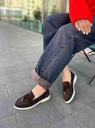 Arcoboletto Лофери жіночі Arcoboletto шоколадні замша натуральна 34-40 (5368) Коломия