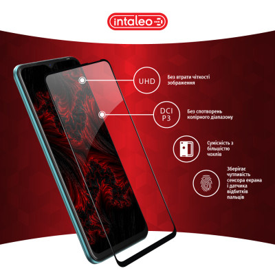 Стекло защитное Intaleo Full Glue Tecno Spark 8C Black (1283126542480) Винница - изображение 4