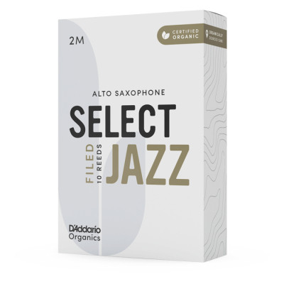 Тростина для саксофона D'Addario Organic Select Jazz - Alto Sax Filed 2M - 10 Pack (ORSF10ASX2M) Вінниця - фото 1