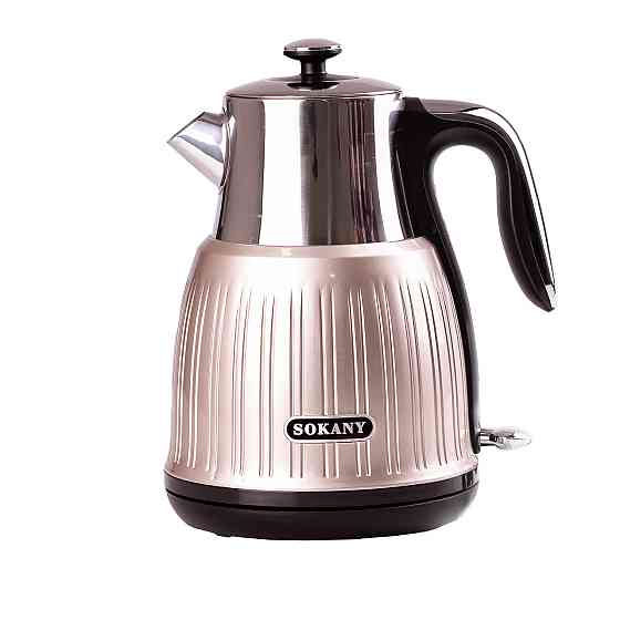 Електрочайник Sokany 1.6л рожевий металевий Київ