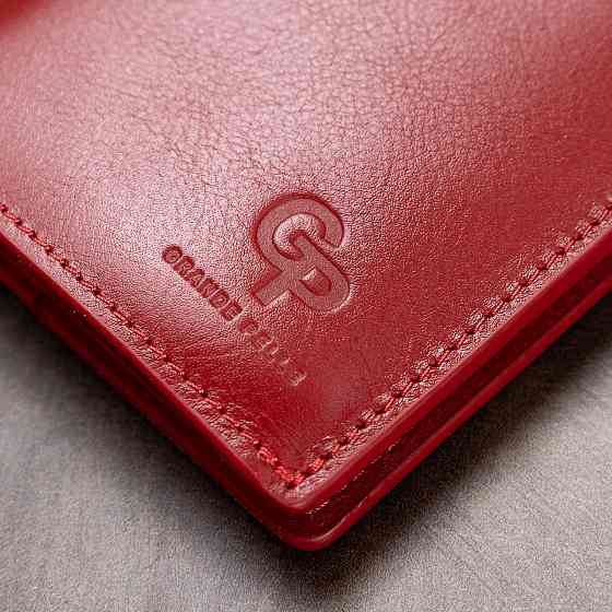 Вертикальное женское портмоне GRANDE PELLE 11555 Красный Киев