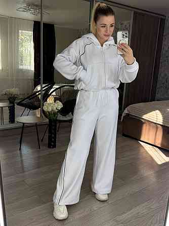 Женский теплый прогулочный костюм двойка с дабл флиса полар Белый, 42/44 Одесса