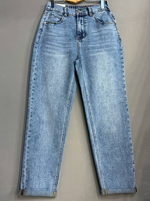 Джинсы женские Dragon 8322 Mom Comfort стрейчевые с резинкой на талии голубые , голубой, З6, 36, 103 см, 125 см Киев - изображение 4